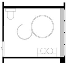 badkamer, plattegrond