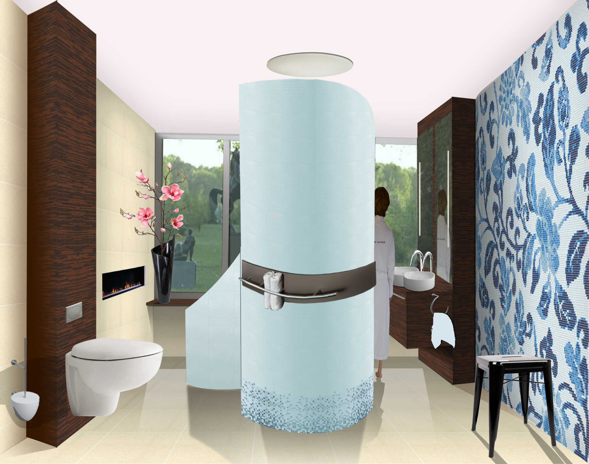 Opdracht badkamer, view douche